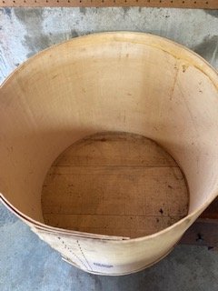 Large Wood Cheese Barrell, No Lid 19x16.5