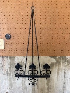 Iron Hanging Candle Holder 35"