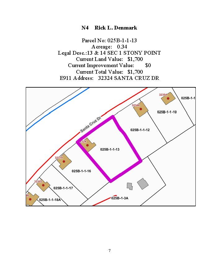 Image for 4 NJS- 32324 Santa Cruz Drive, Meadowview 0.34 acre +/-, Lots 13, 14, Section 1 Stony Point Acres
