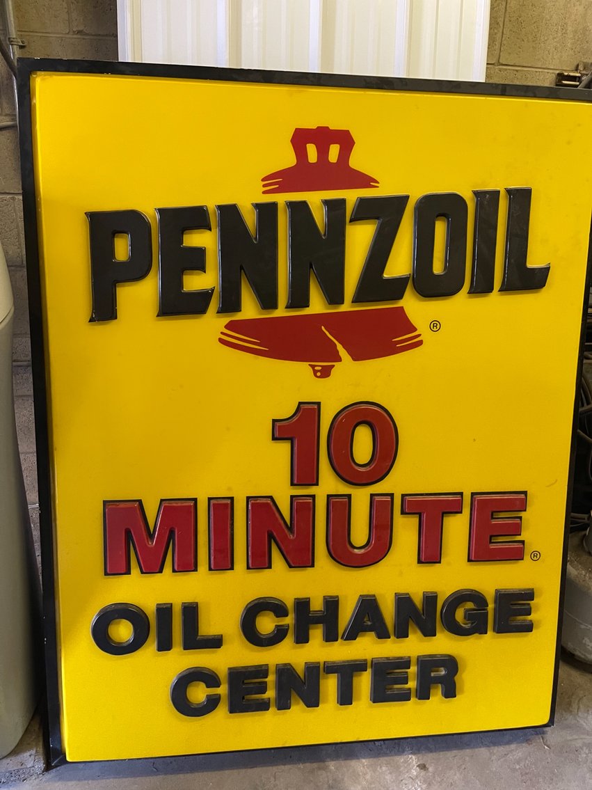Lighted Pennzoil Single Sign