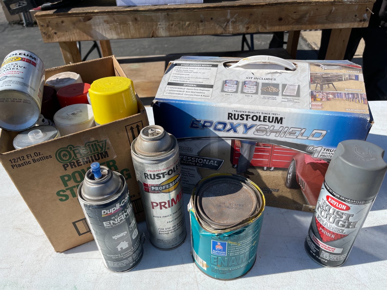 Rustoleum floor coating Epoxy and miscellaneous paint