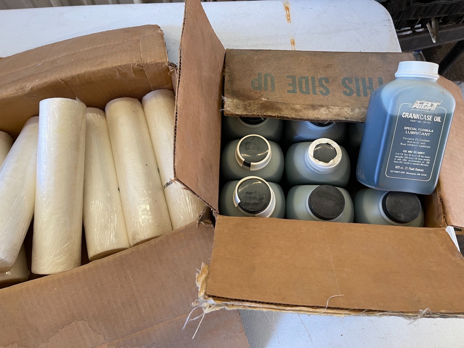 Water filters, crank case oil