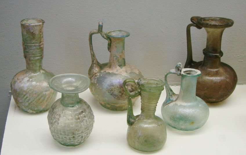 Set of Antique Glass Pitchers