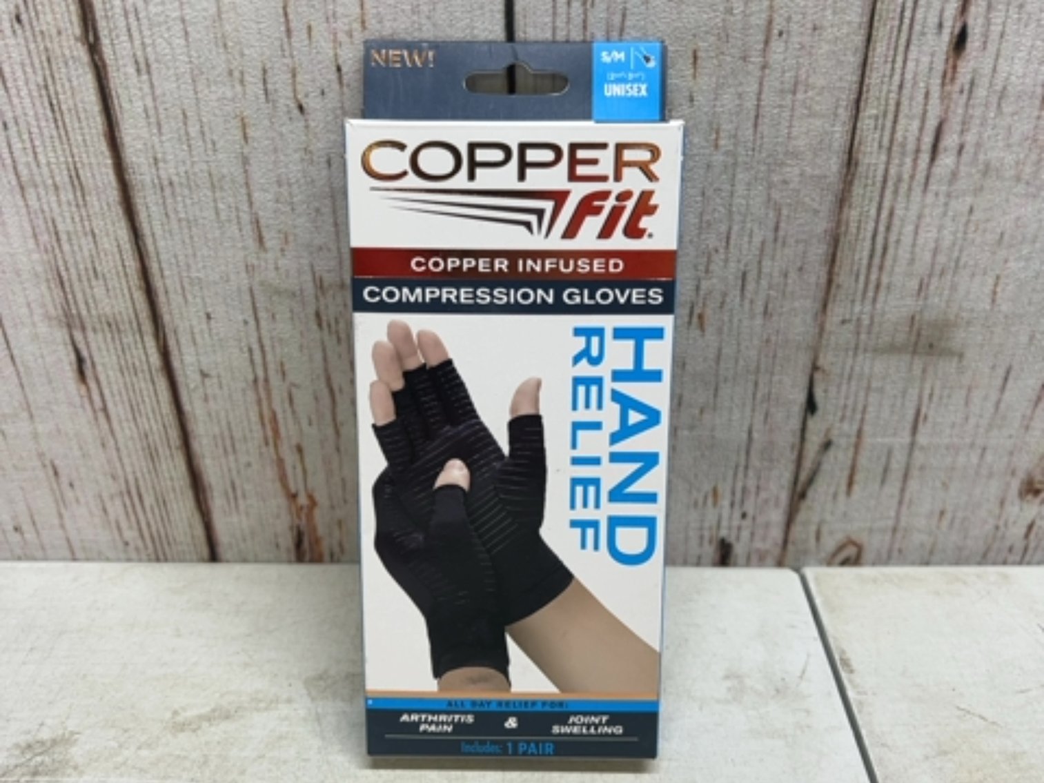 Copper fit copper infused compression gloves (s/m)