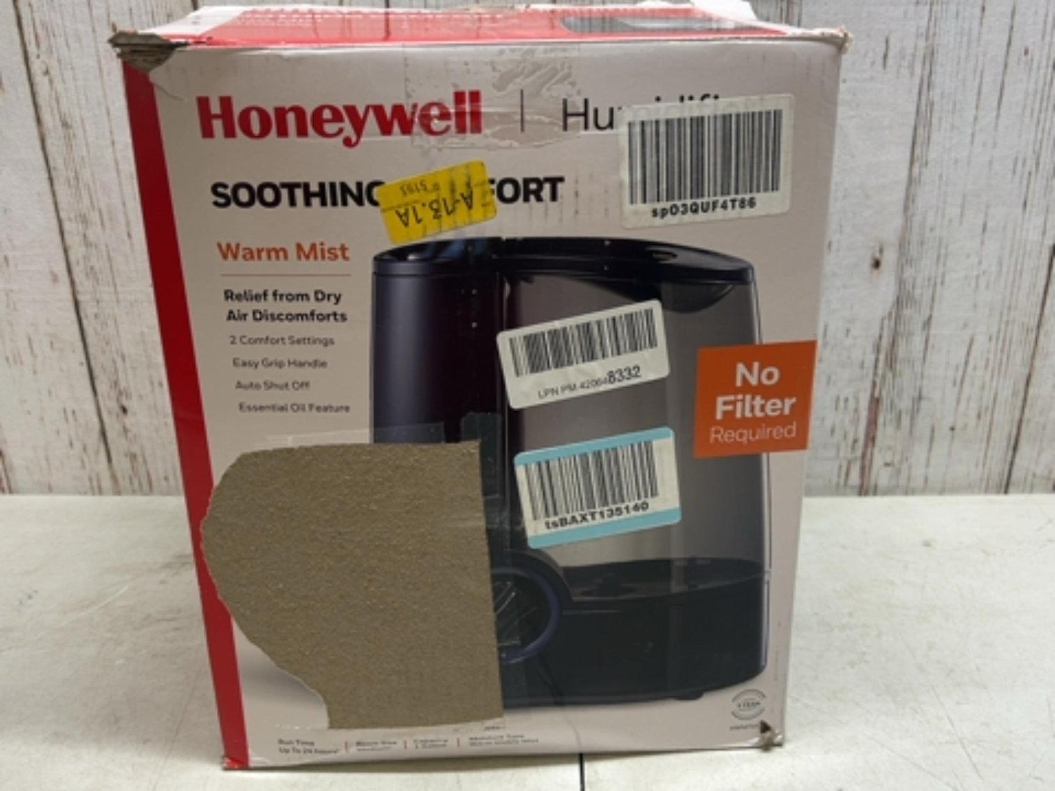 Honeywell warm mist humidifier 