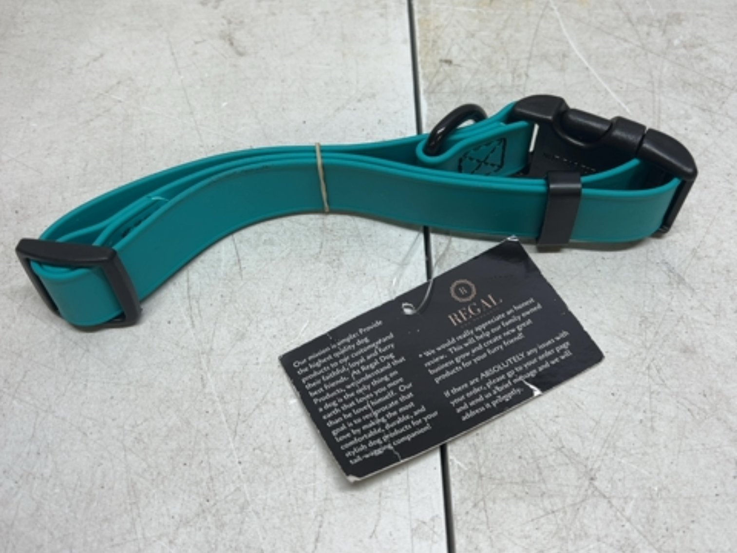 Regal rubber waterproof dog collar 