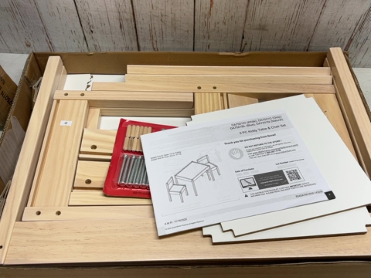 Kids wooden table and chairs 