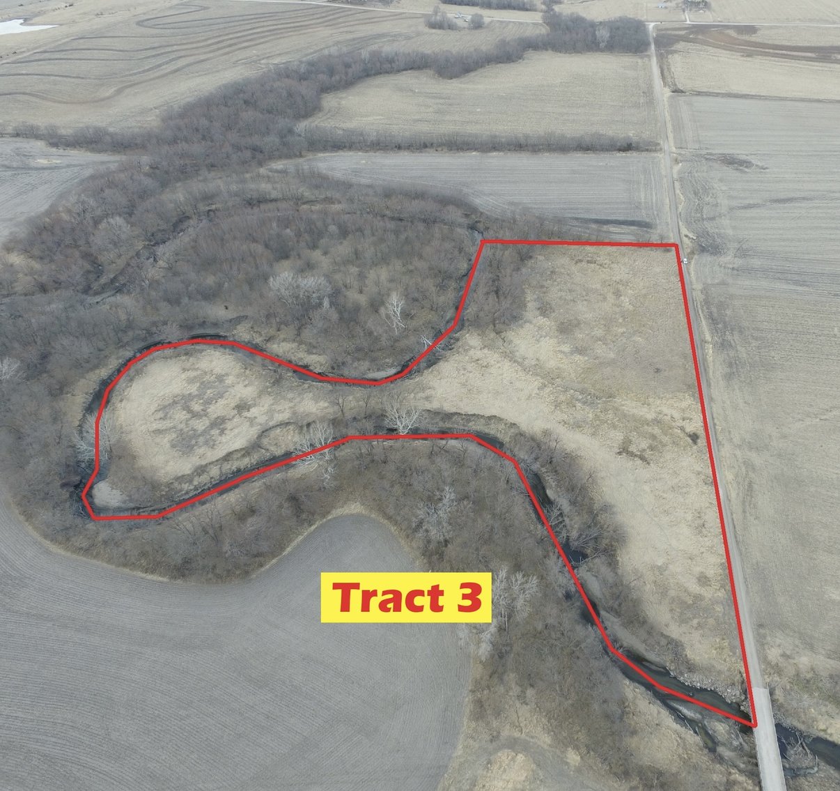 Tract 3: 11 +/- acres