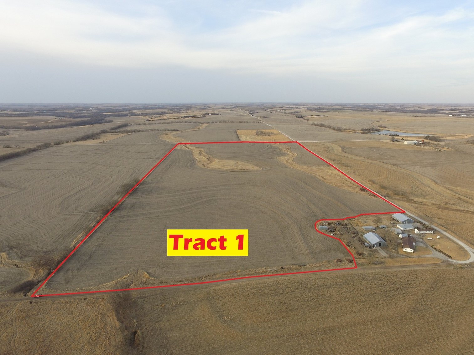 Tract 1: 73 +/- acres less 4.0 +/- Acre Homesite