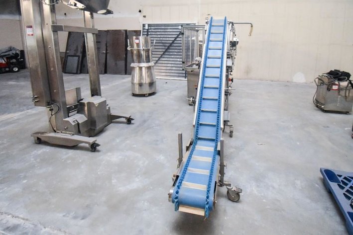 Image for ***SOLD***MJK0849 Food Grade Cleated Incline Conveyor