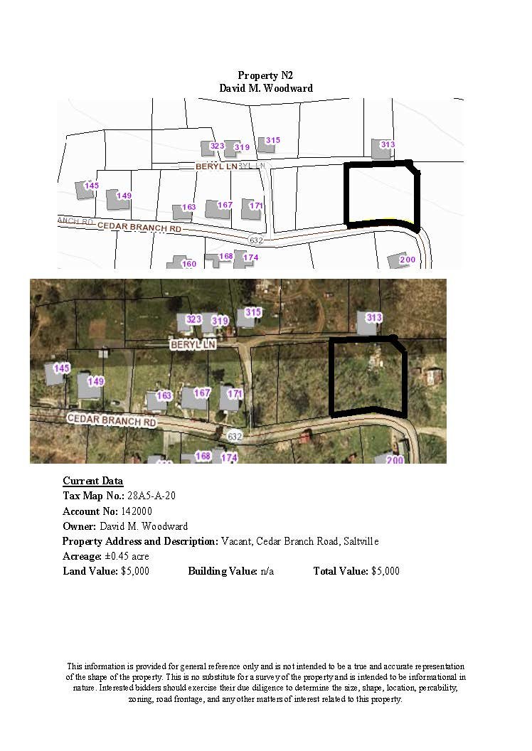 Image for 2 NJS - Vacant, Cedar Branch Road, Saltville; ±0.45 acre