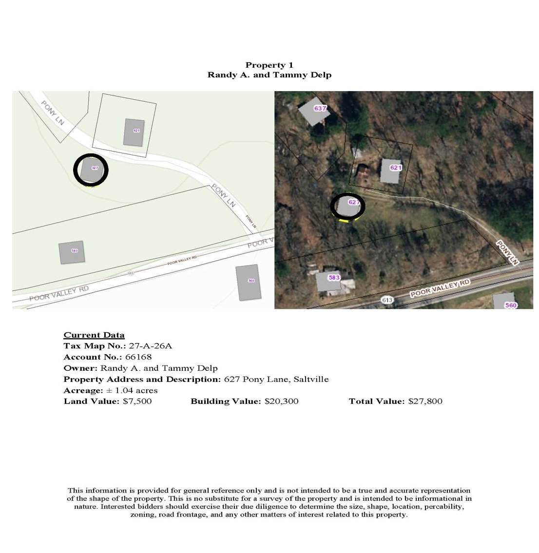 Image for 1 JS - 627 Pony Lane, Saltville; ±1.04 acres