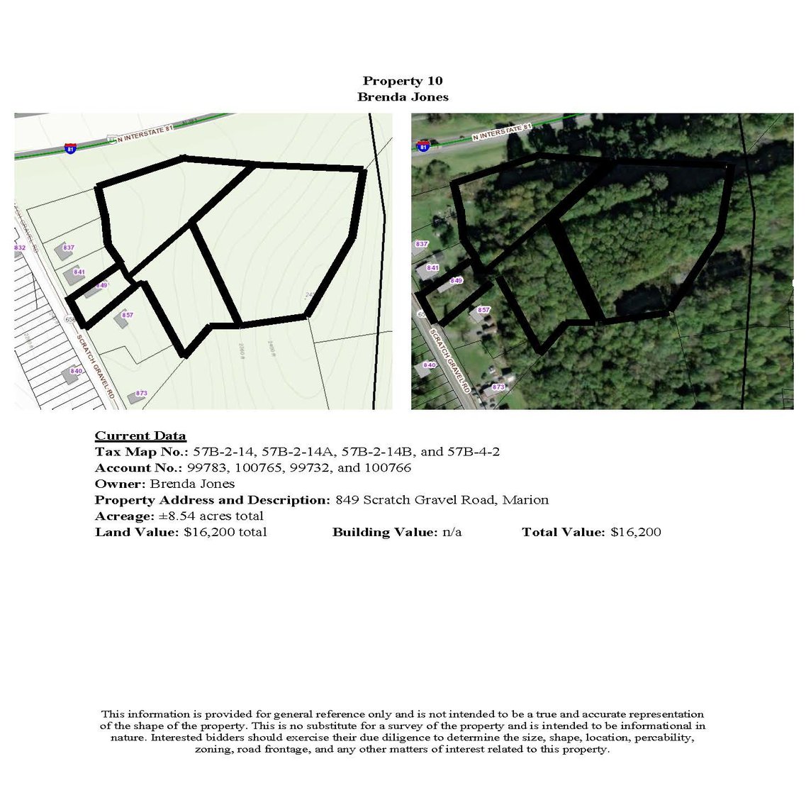 Image for 10 JS - 849 Scratch Gravel Road, Marion; ±8.54 acres total