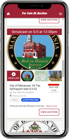 Image for City of Manassas, VA Tax Delinquent Sale 5-3-22