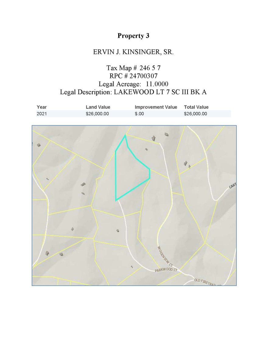 Image for Lakewood Lot 7 Section 3 Block A 11 acres +/- Parkwood Court