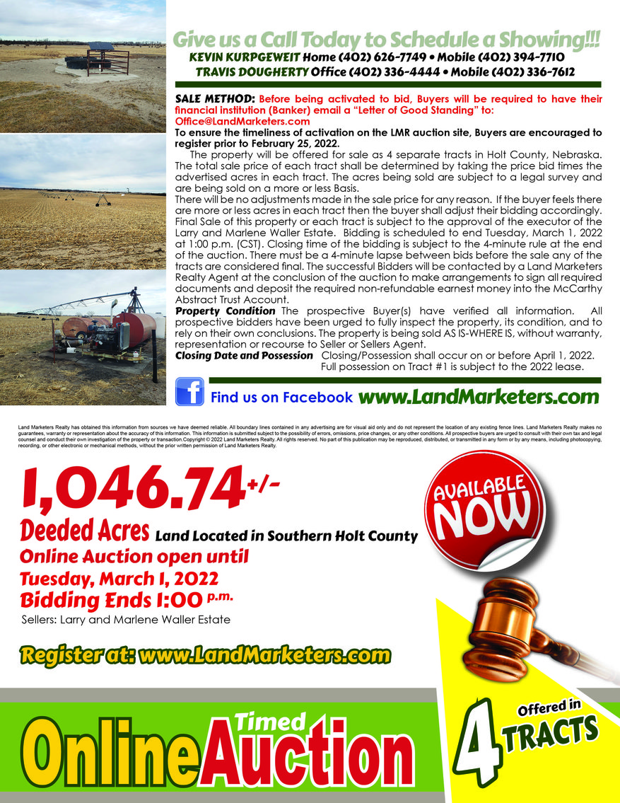 Image for Waller Family Online Auction - 1,046.74+/- Deeded Acres SOLD in 4 Tracts