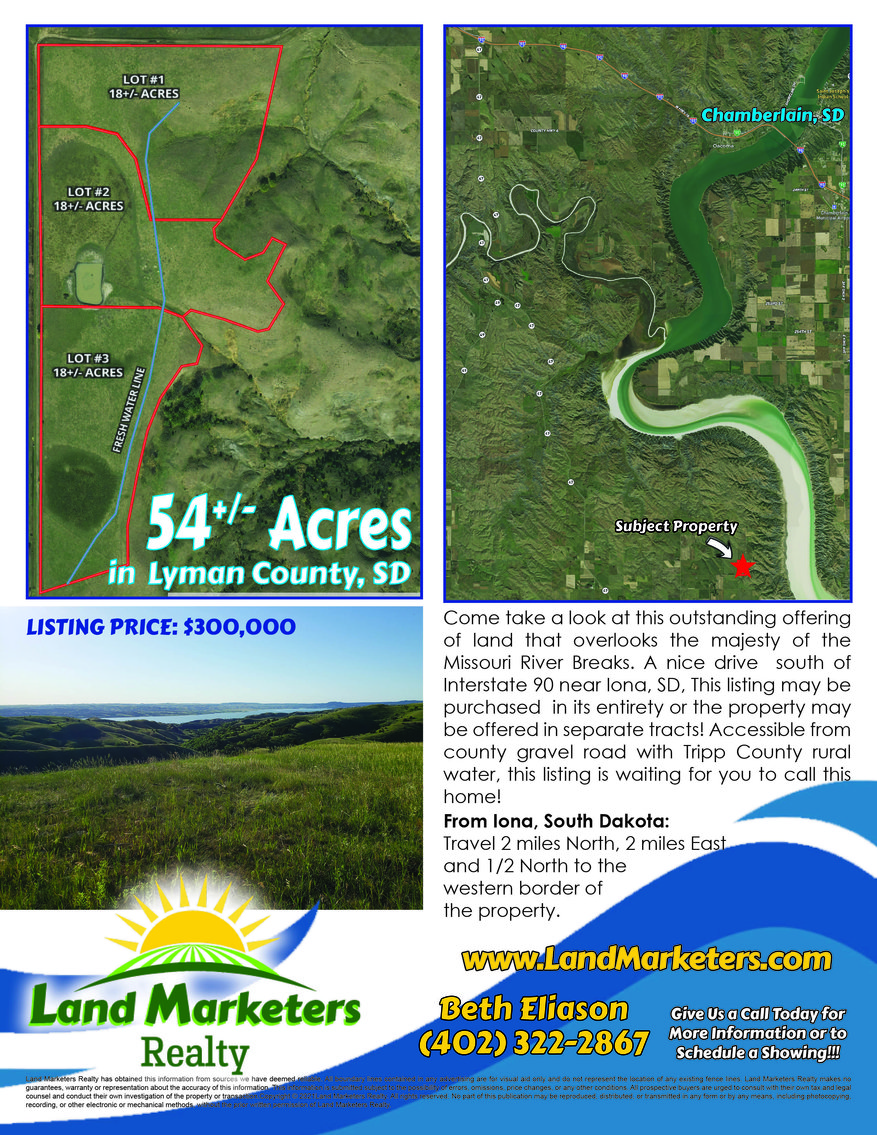 Image for 54+/- Acres in Lyman, SD Offered as 1 Unit of Multiple Tracts