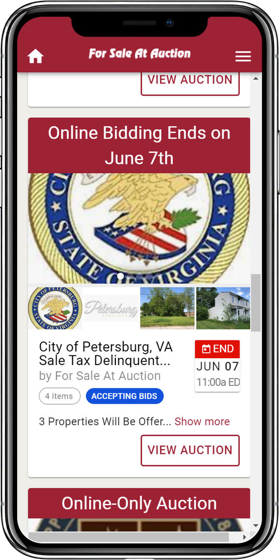 Image for City of Petersburg, VA Sale Tax Delinquent Sale of Real Estate