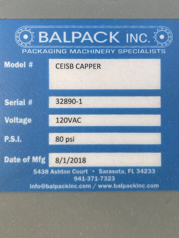 Image for MJK1034 Balpack with Cap Elevator & Conveyor