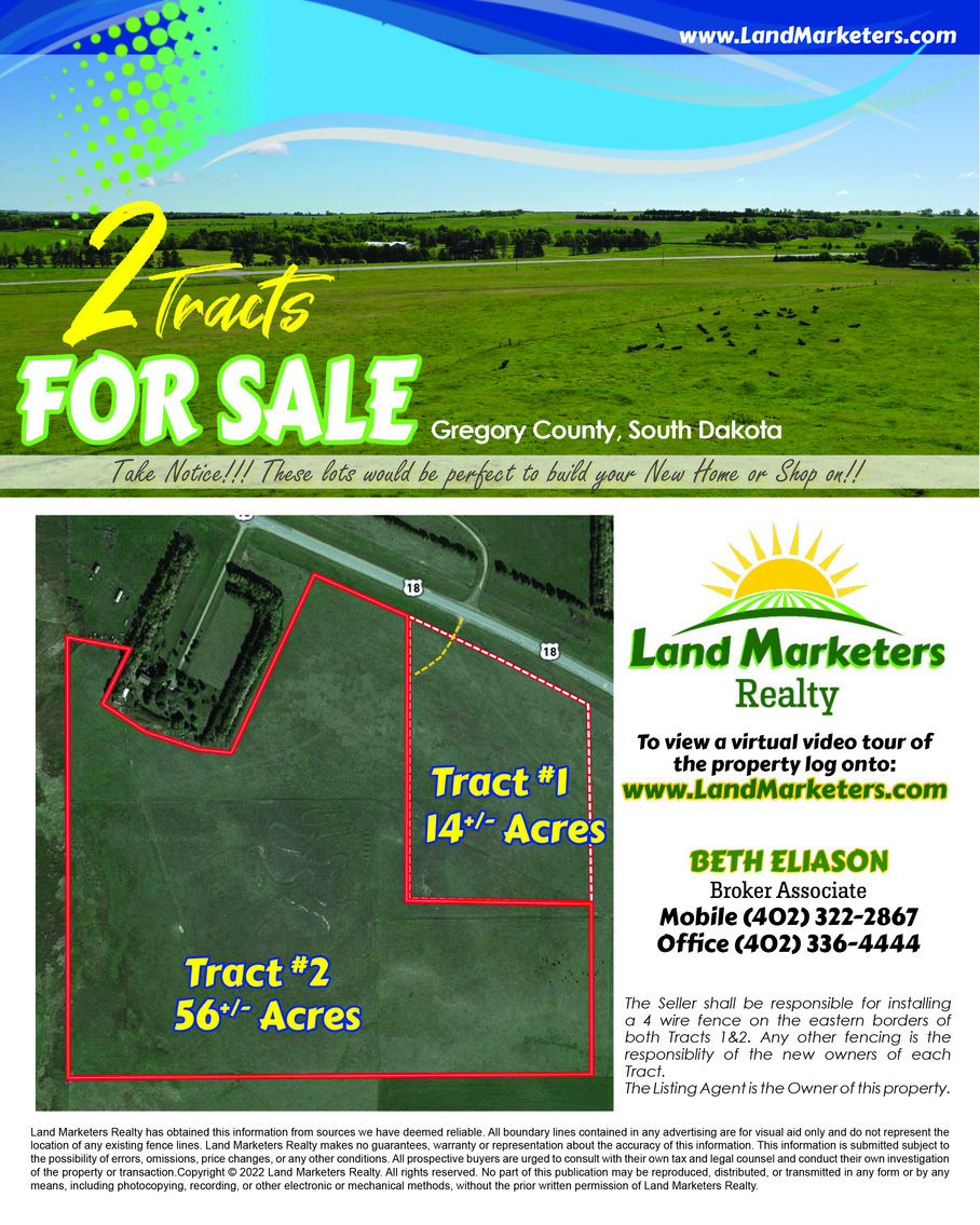 Image for 2 Tracts For Sale in Gregory County, South Dakota