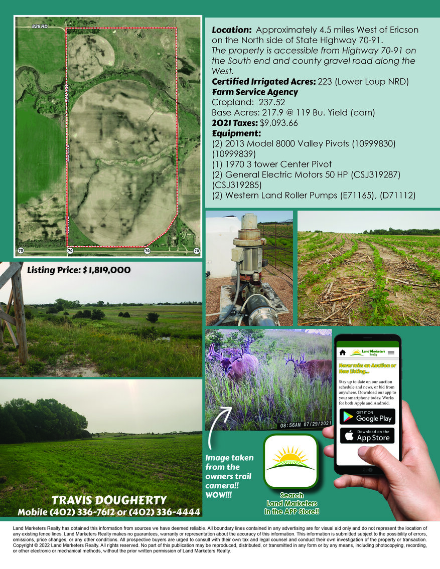 Image for 310.9+/- Deeded Acres in Garfield County, NE with Irrigated Acres and Recreational Property