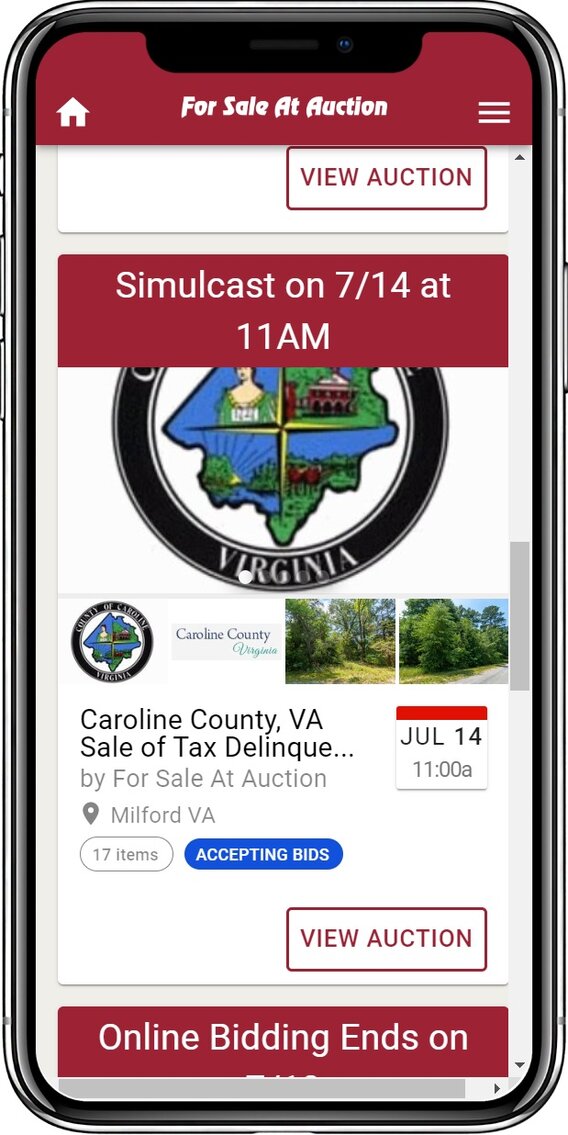 Caroline County, VA Sale of Tax Delinquent Real Estate