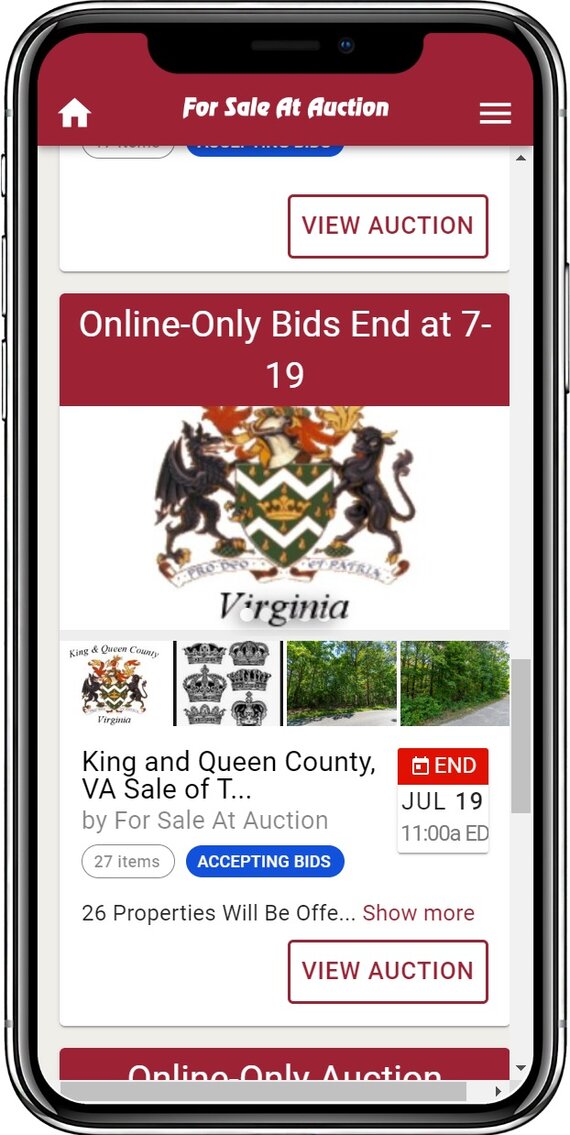 King and Queen County, VA Sale of Tax Delinquent Real Estate