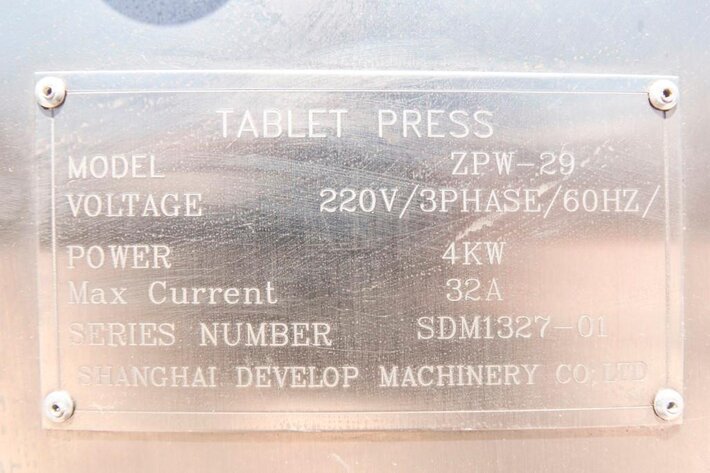 Image for MJK0660 ZPW 29 Station Tablet Press
