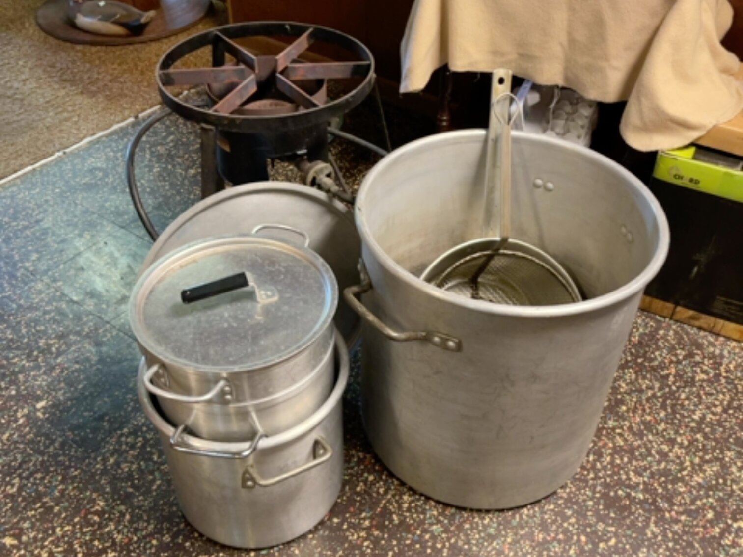 Propane Burner with Pans