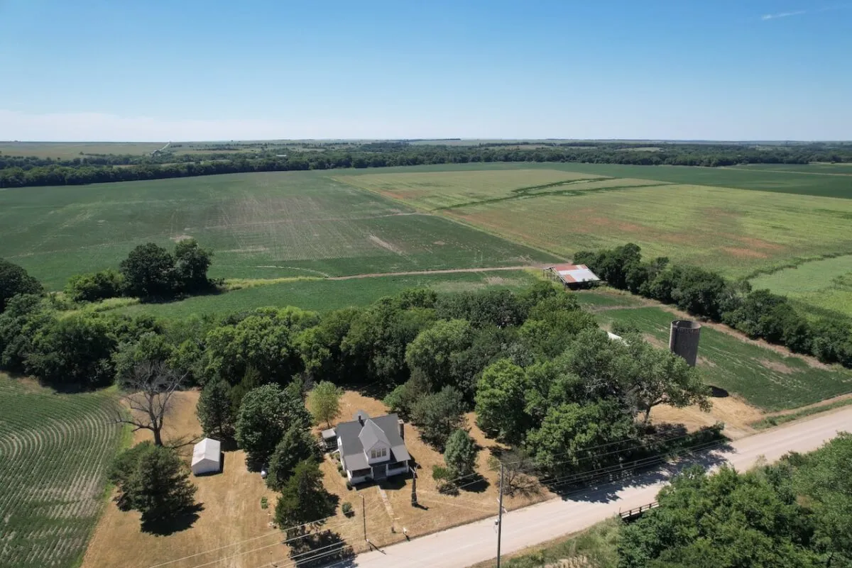 151 Acres Verdigris River Tillable Bottom Ground & Homestead South of Virgil in Greenwood County, Kansas photo 1