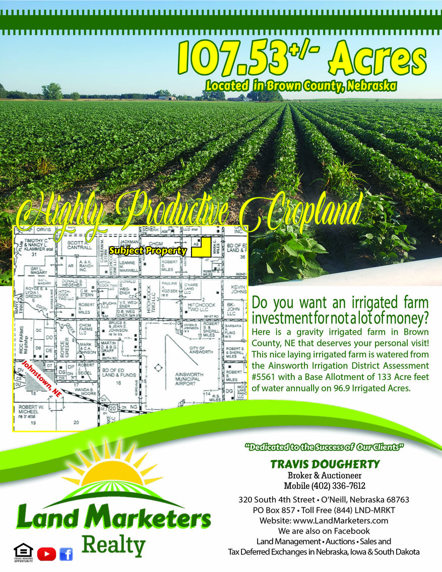 Image for 107.53+/- Acres in Brown County, NE