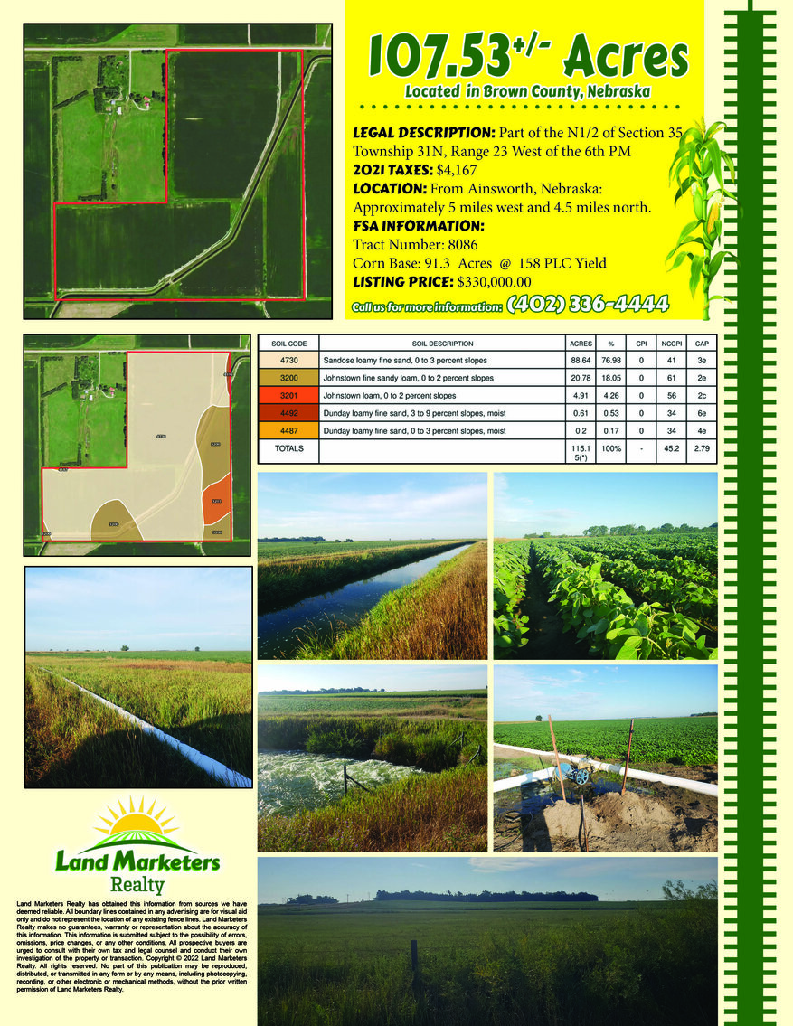 Image for 107.53+/- Acres in Brown County, NE