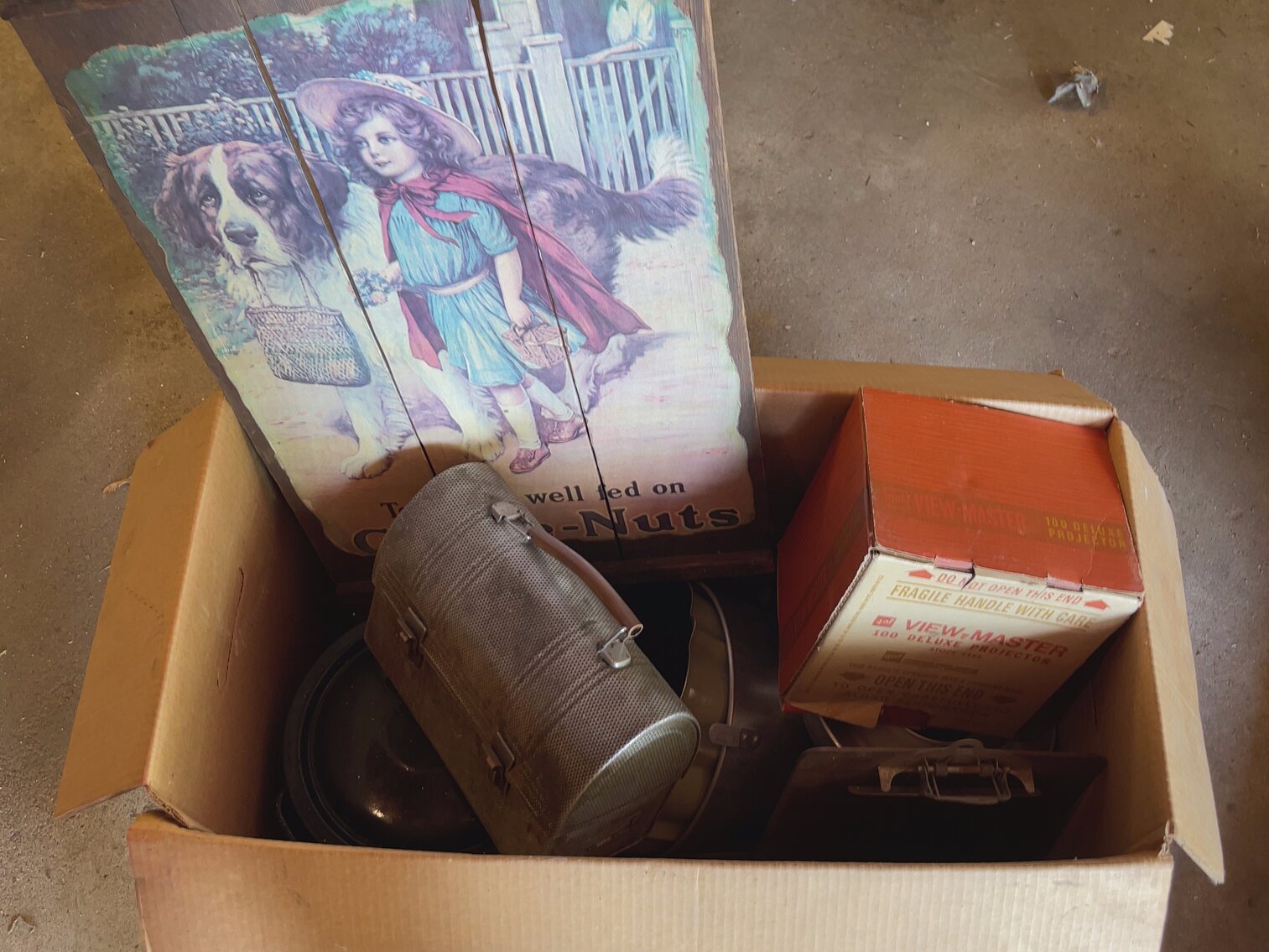 Metal Lunch Box and Kitchen 