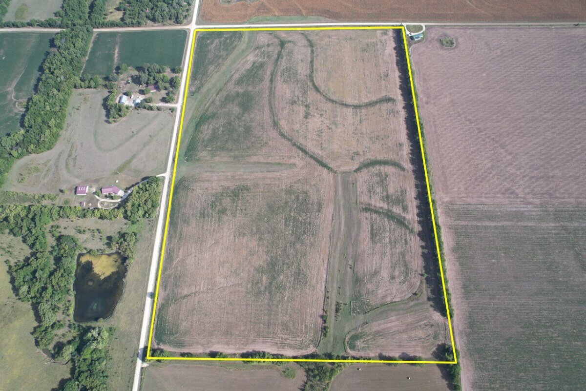 60 Acres Marion County, Kansas Tillable Farm Ground Land For Sale North of Peabody photo 1