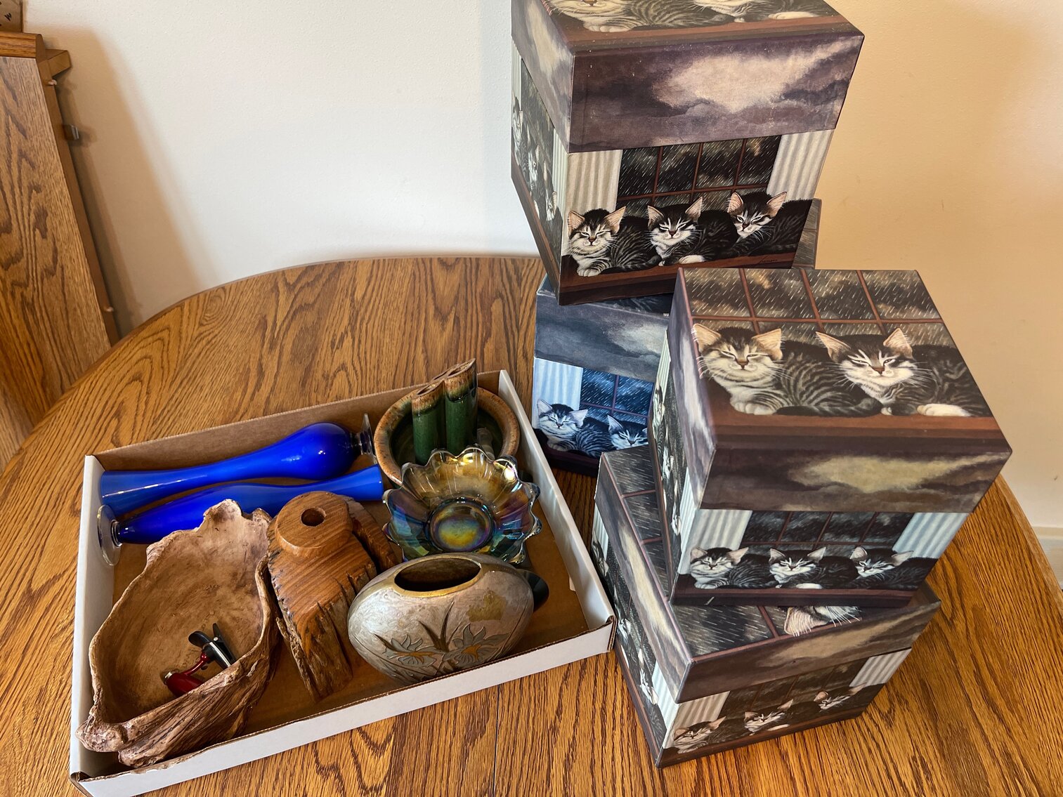 Cat Stackable Boxes and Decor