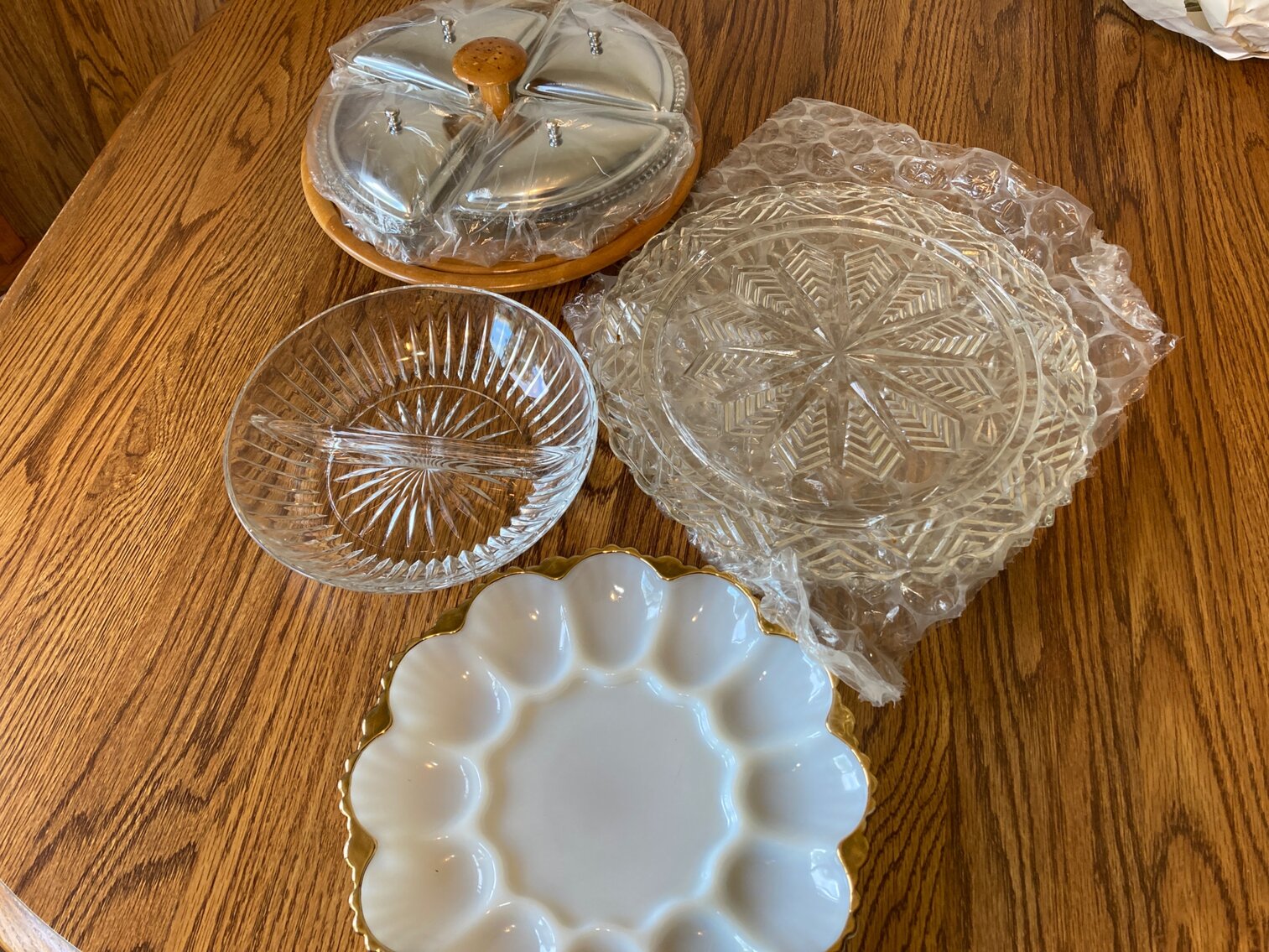 Deviled Egg Platter and Glass Serving Platters