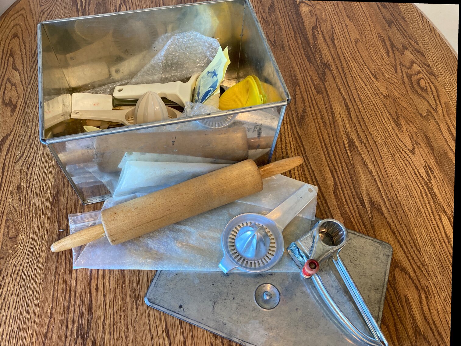Vintage Flour Box and Utensils