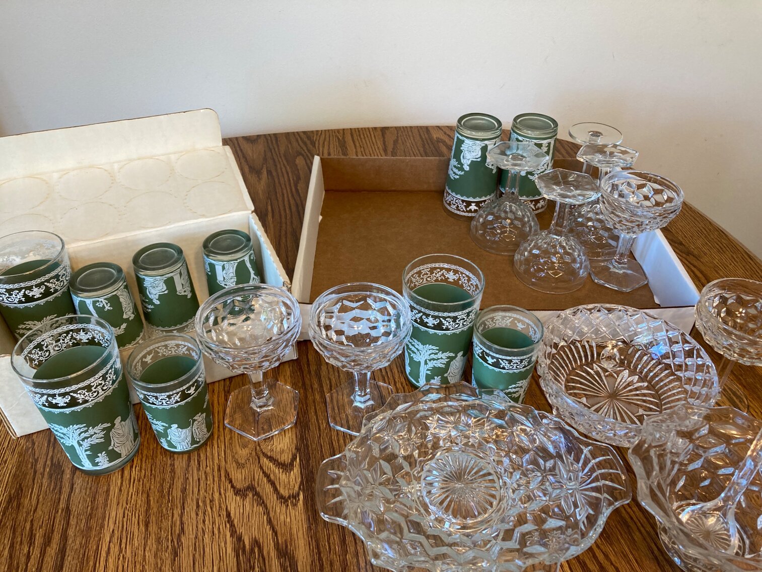 Glasses and Glass Serving Dishes
