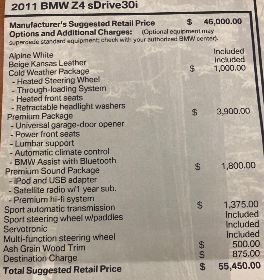 Image for 2011 BMW Z4 Roadster Convertible (Weckerly)