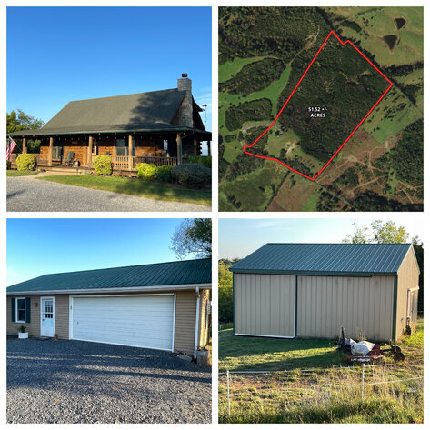 Image for 2 BR/2 BA Home on 51.52 +/- Acres w/Detached Garage/1 BR/1 BA Cottage, Barn & Majestic Mountain Views--Augusta County, VA