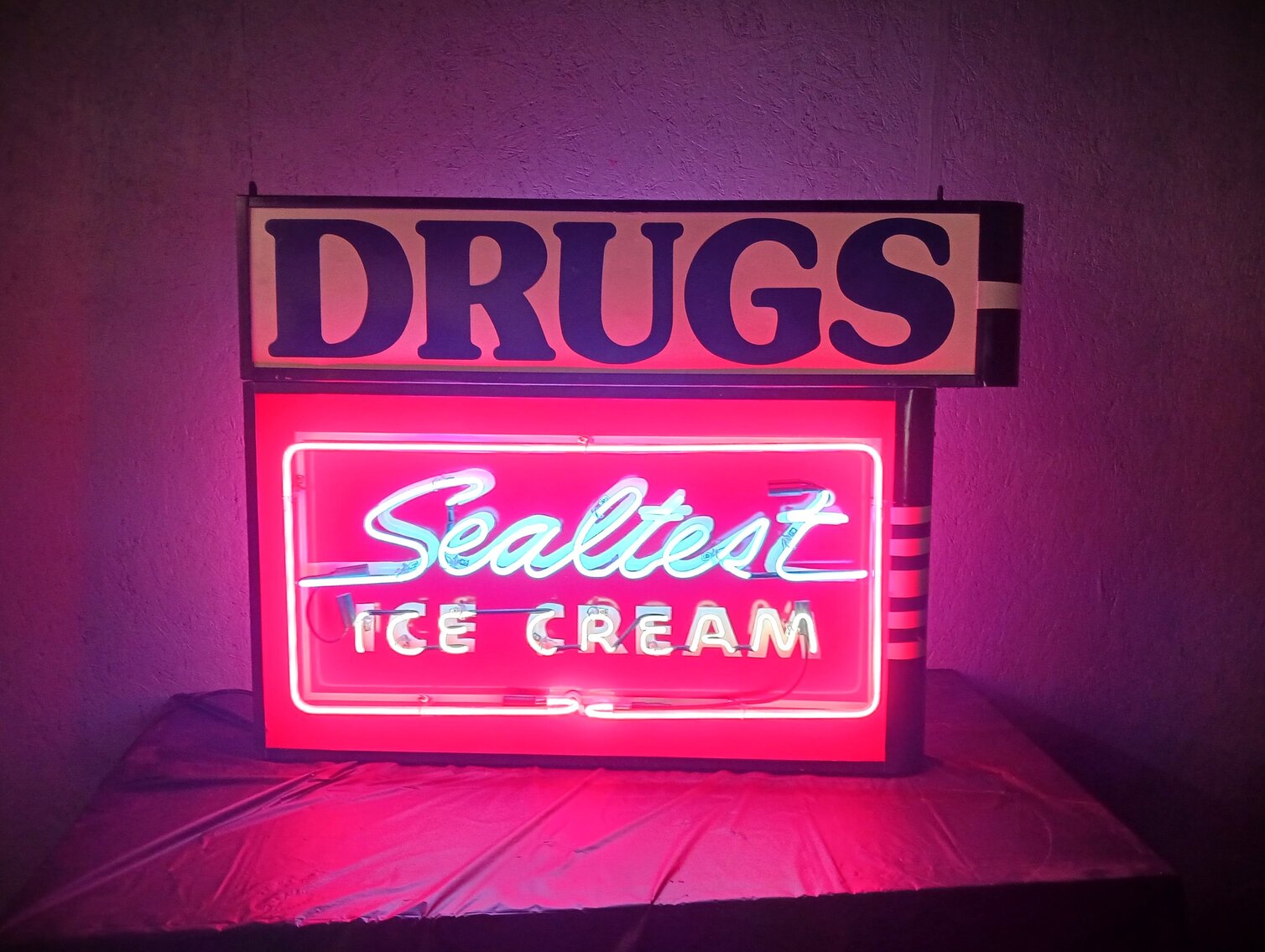 SEALTEST ICE CREAM DRUGSTORE NEON SIGN