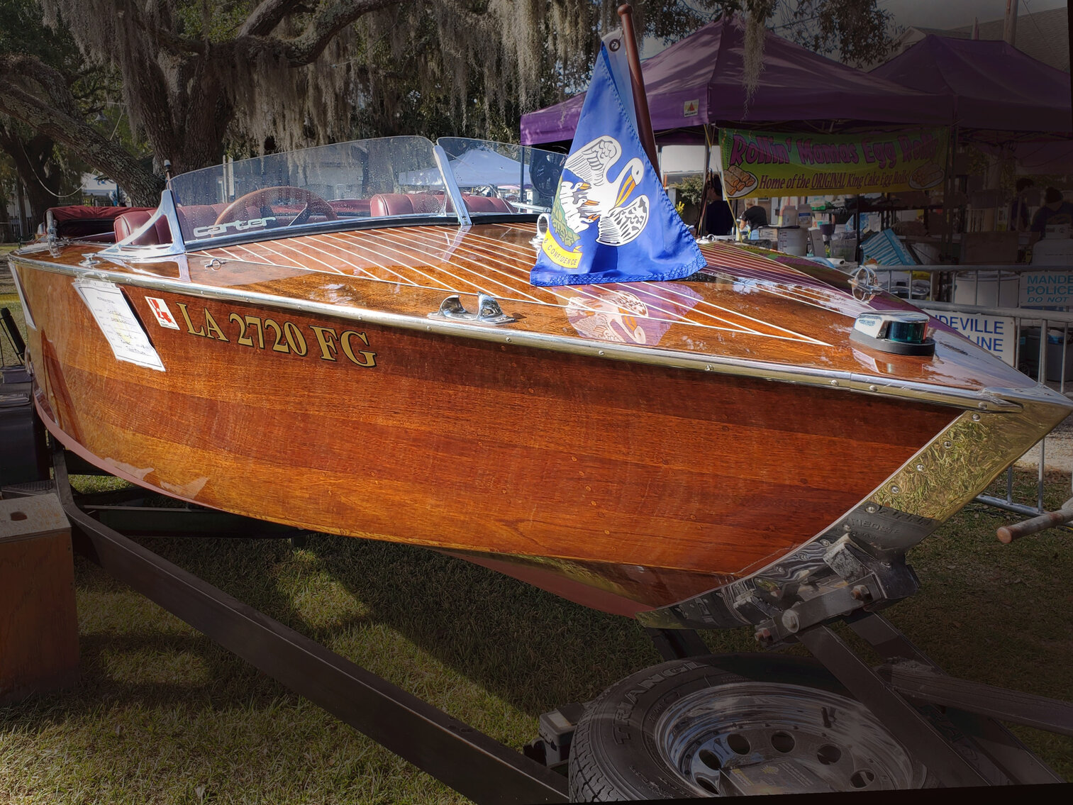 1985 21 FT CARTER CLASSIC MAHOGANY BOAT - NO TITLE ON BOAT