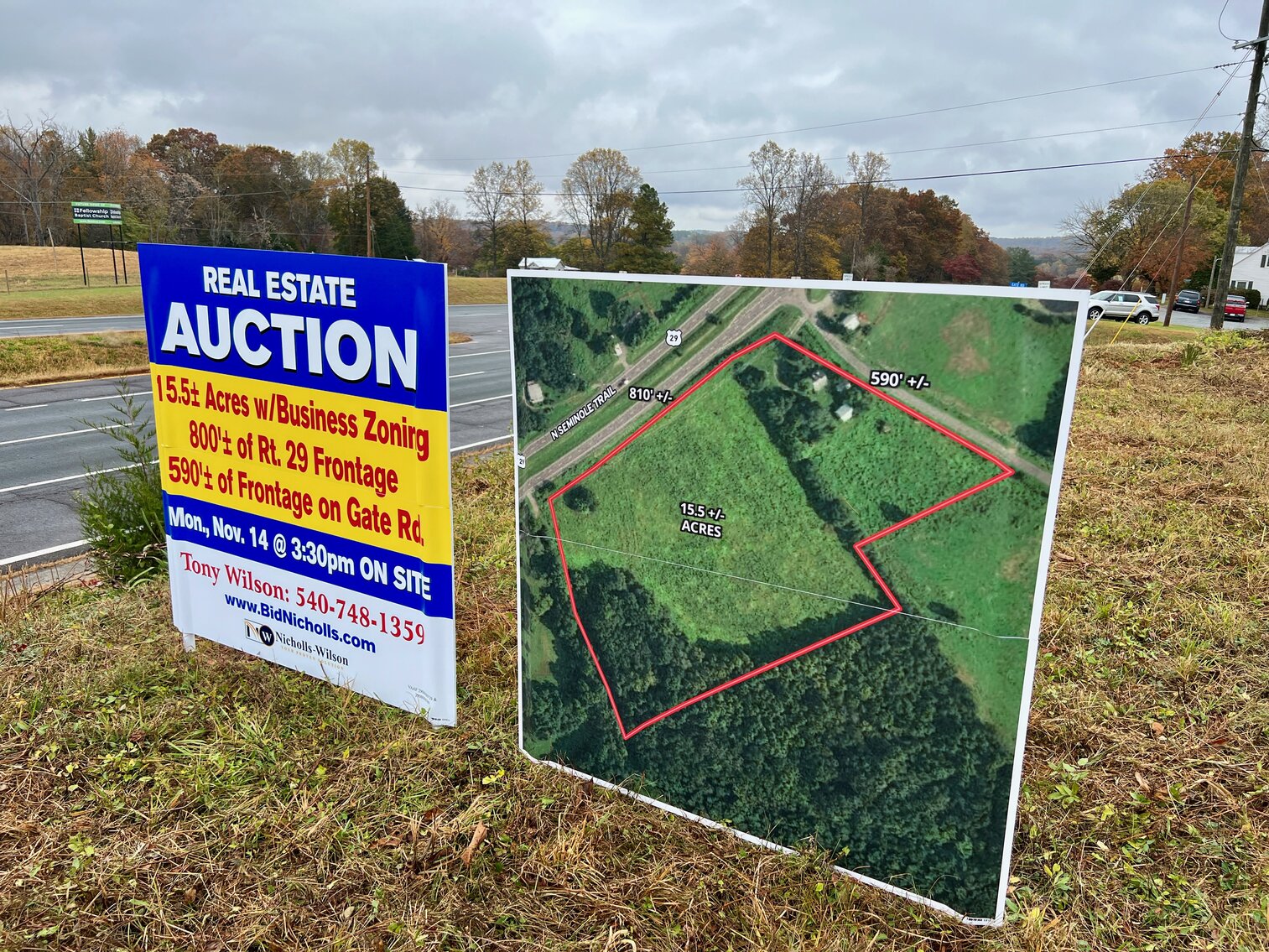 Image for 15.5 +/- Acres w/Business Zoning & 800' +/- Frontage on Rt. 29 in Madison County, VA
