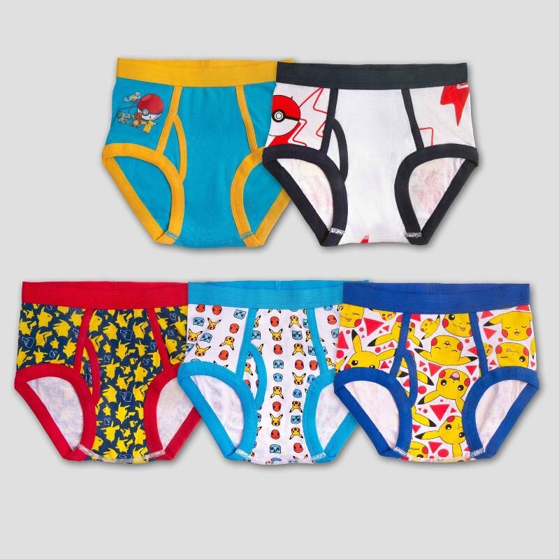 Boys' Pokemon 5pk Underwear size 6