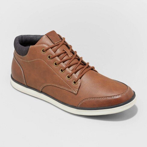  Men's Clay Mid Top Sneakers - Goodfellow & Co™ Brown (Size 8)