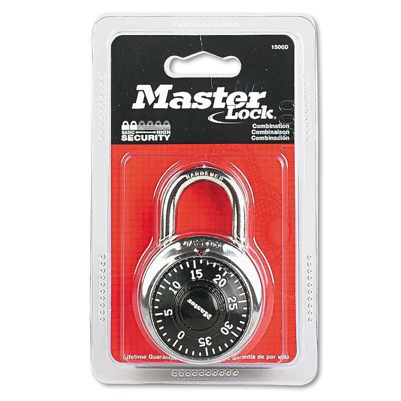 Master Lock® Combination Lock, Stainless Steel, 1 7/8" Wide