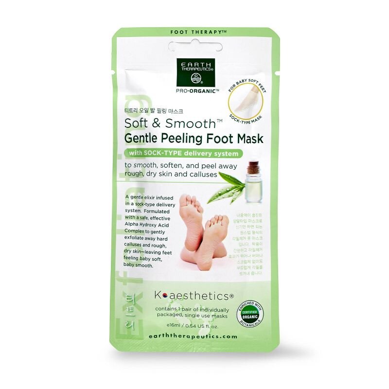 Earth Therapeutics Peeling Exfoliating Foot Mask (3 pairs total)