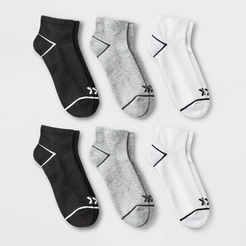 Men's Active Ankle Socks 6pk - All in Motion™ (shoe size 12-15)