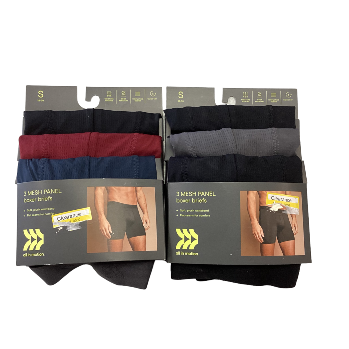 Men's Jersey Mesh Performance 6pk Boxer Briefs - All in Motion™ size Small