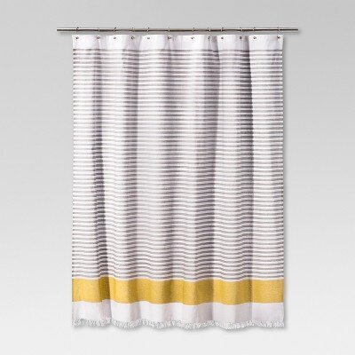 Dyed Shower Curtain Stripe Summer Wheat - Project 62™ 72"x72"